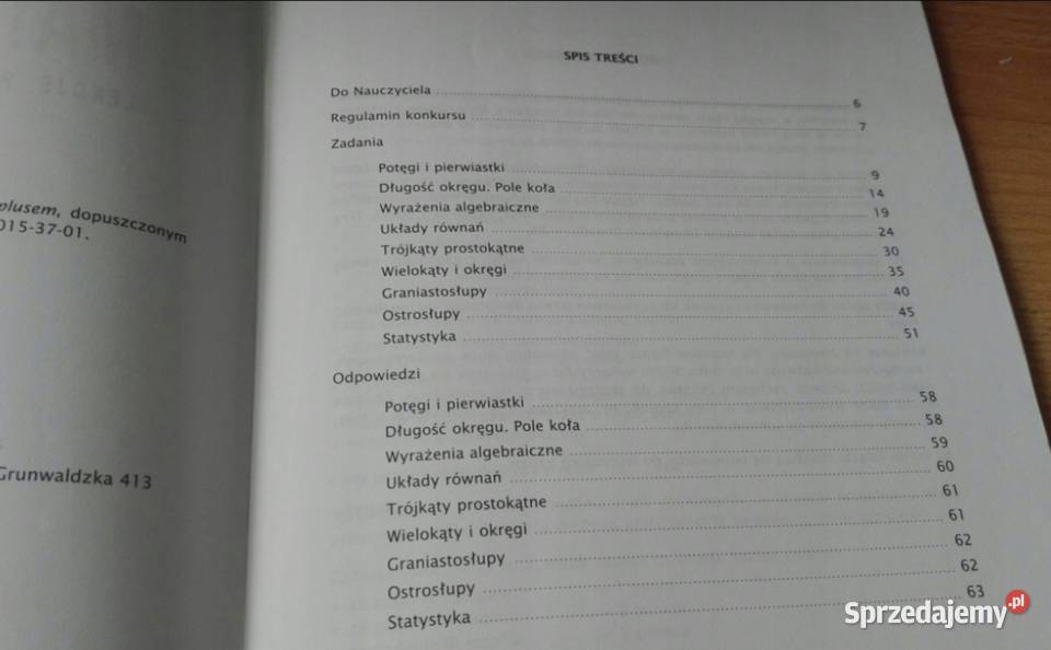 Matematyka 2 7 lekcje powtórzeniowe w gimnazjum Gdańsk
