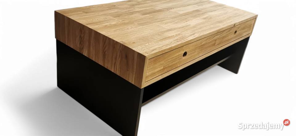 Stolik Kawowy NOWY LOFT DRZEWO Dębowe Czarny 60cm Olsztyn