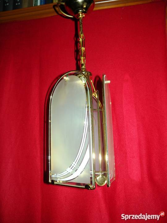 LAMPA POJEDYNCZA MOSIĘŻNA SZKLANA Katowice