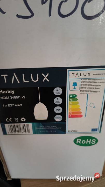 LAMPA wisząca HARLEY MDM34801 W Italux