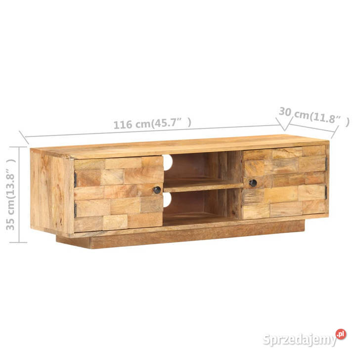 Szafka pod TV 116x30x35 lite drewno mango Warszawa