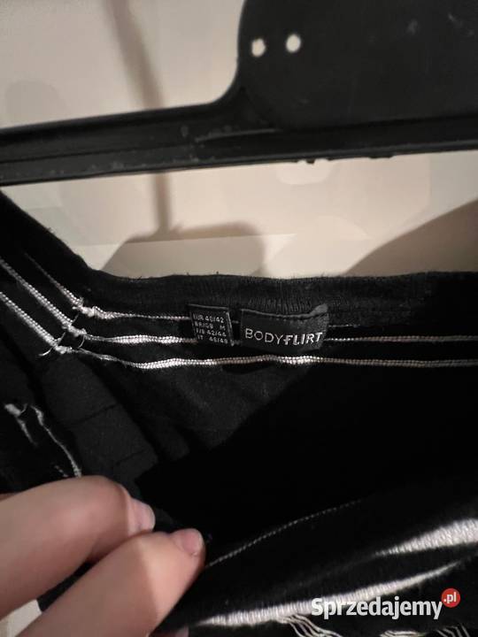 Subtelna Czarna sukienka w paski Bodyflirt L pomorskie Gdańsk