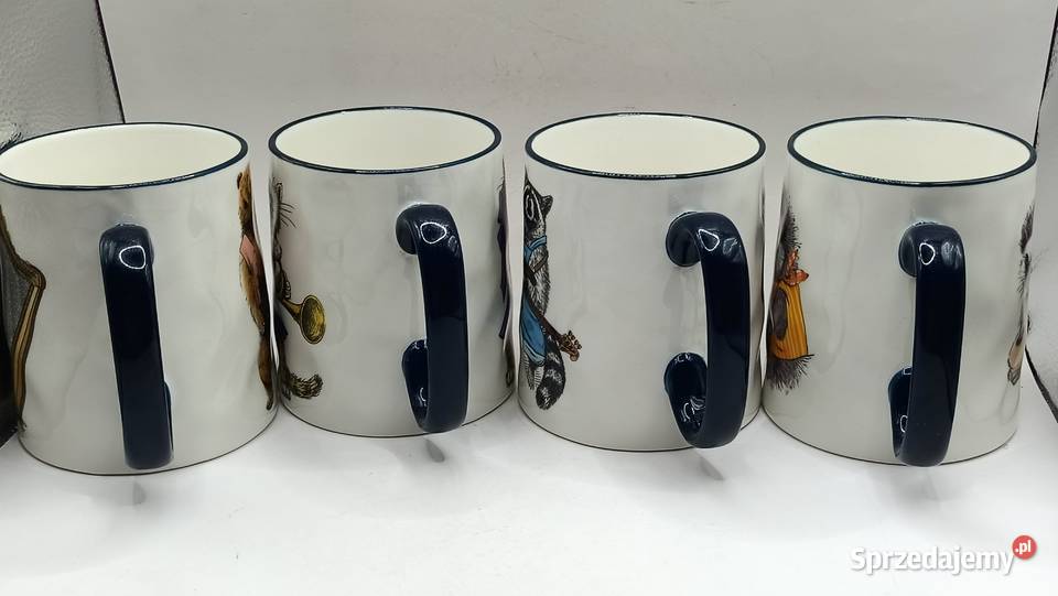 Cztery muzyczne kubki ze zwierzętami Zamość