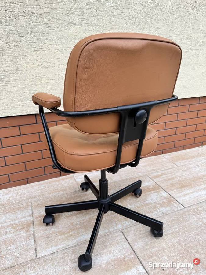 Krzesło skórzane biurowe ALEFJLL fotel ikea