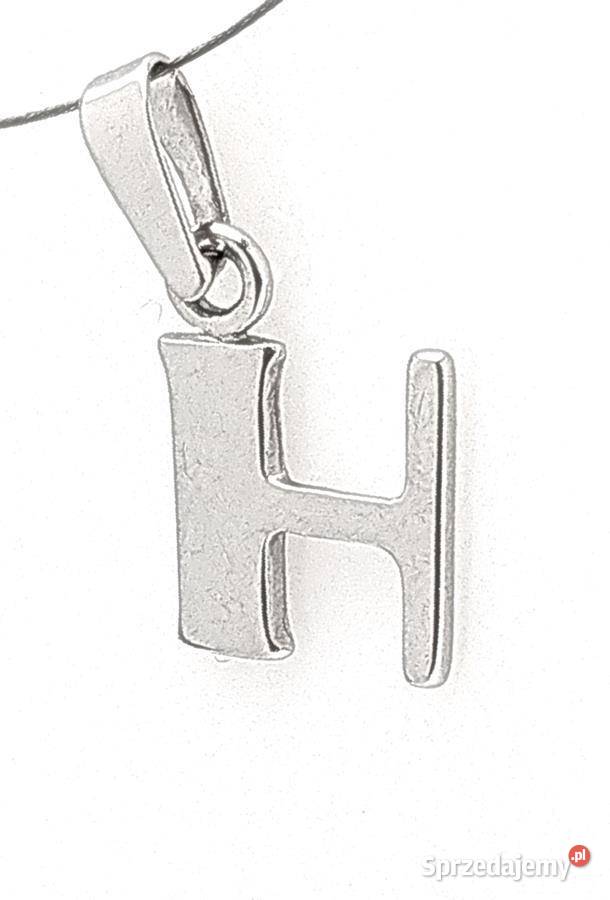 Srebrna zawieszka literka H NS37 NOWA WYPRZEDAŻ Poznań