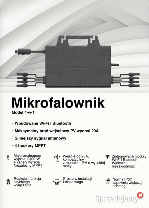 Mikrofalownik 2400 W do 4 paneli Lublin sprzedam