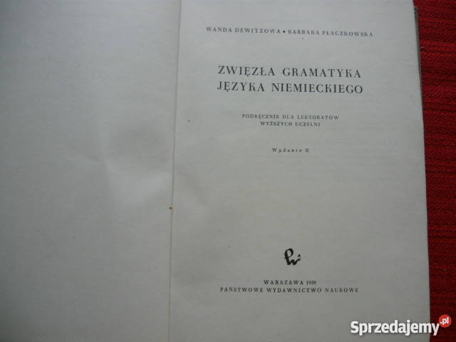 Zwięzła gramatyka j niemieckiego śląskie Myszków