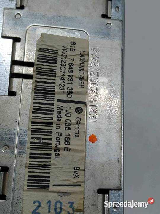 RADIO KOD DO RADIA 1J0035186E VW Volkswagen sprzedam