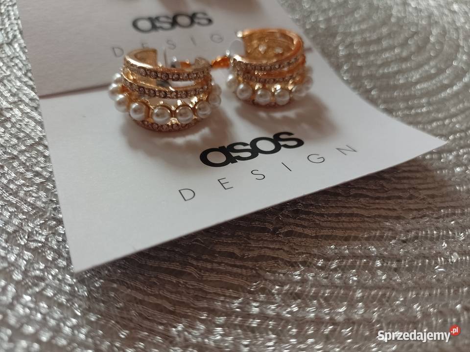 ASOS Bogato zdobione kolczyki z Londynu perły małopolskie Kraków
