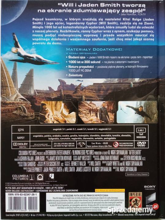 1000 lat Ziemi DVD Will Smith reż M Night Łódź