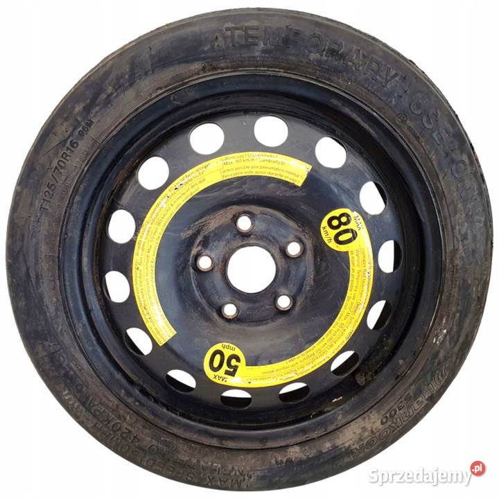 KOŁO DOJAZDOWE Audi Seat Vw Golf VI 12570 R16 lubelskie Chełm