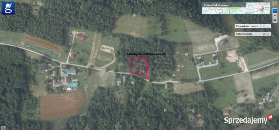 Działki budowlanorekreacyjne 20a Krakowa małopolskie Podchybie