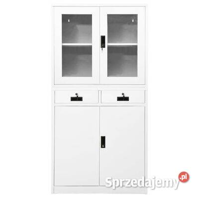 vidaXL Szafa biurowa biała 90x40x180 stal i Warszawa