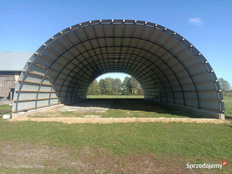 Hala łukowa 12 x 25 m komplet wiata garaz Lisków