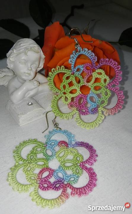 Kolczyki Frywolitkowe