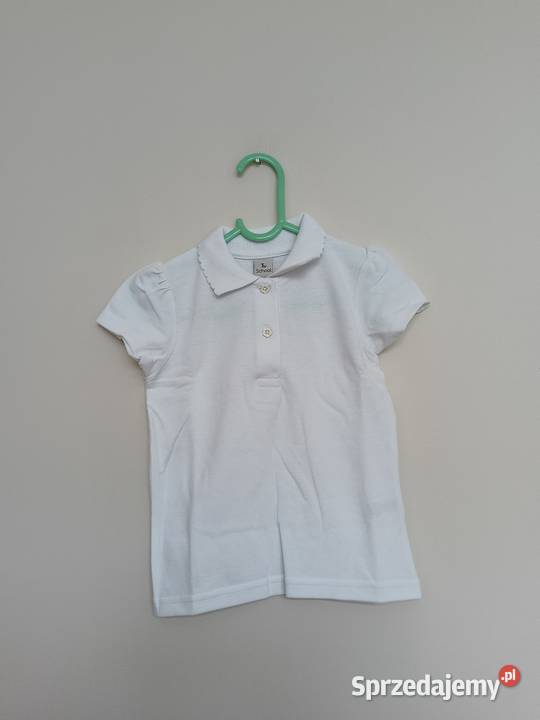 Koszulka polo szkolna dziewczęca Tu School biała sprzedam