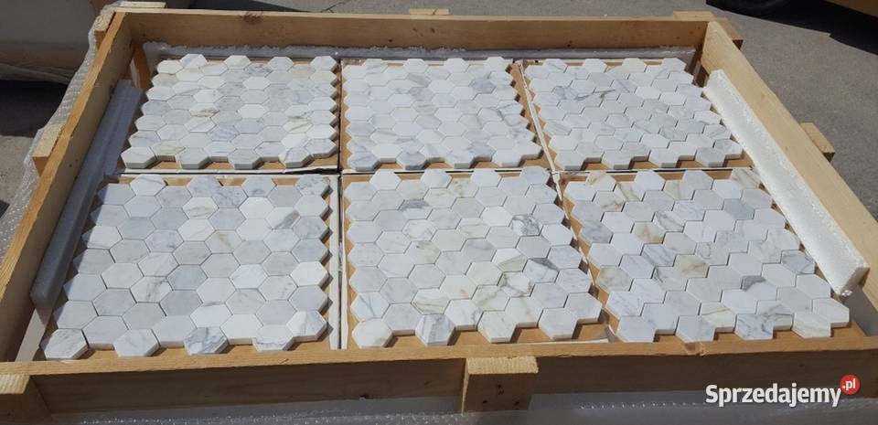 MOZAIKA MARMUROWA PŁYTKI MARMUROWE CALACATTA sprzedam