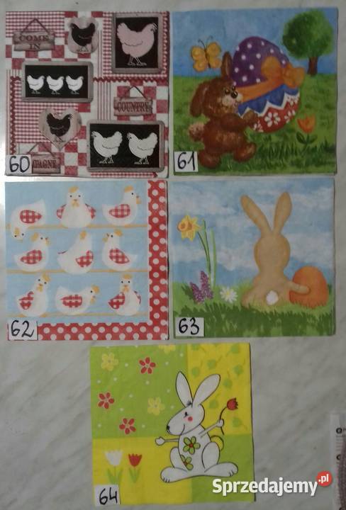 Serwetki decoupage świąteczne Wielkanoc mazowieckie sprzedam