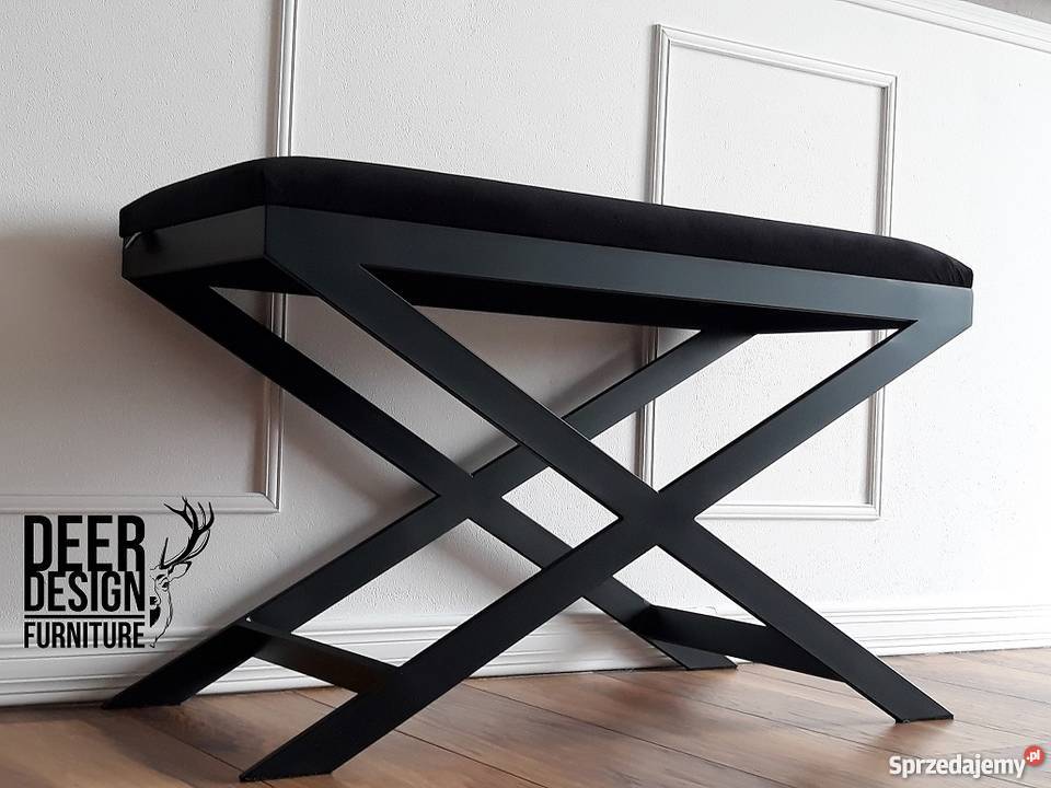 Ławeczka siedzisko tapicerowane stal podkarpackie
