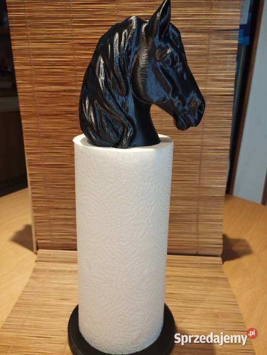 Stojak na ręcznik papierowy papier toaletowy koń czarny Oleśnica