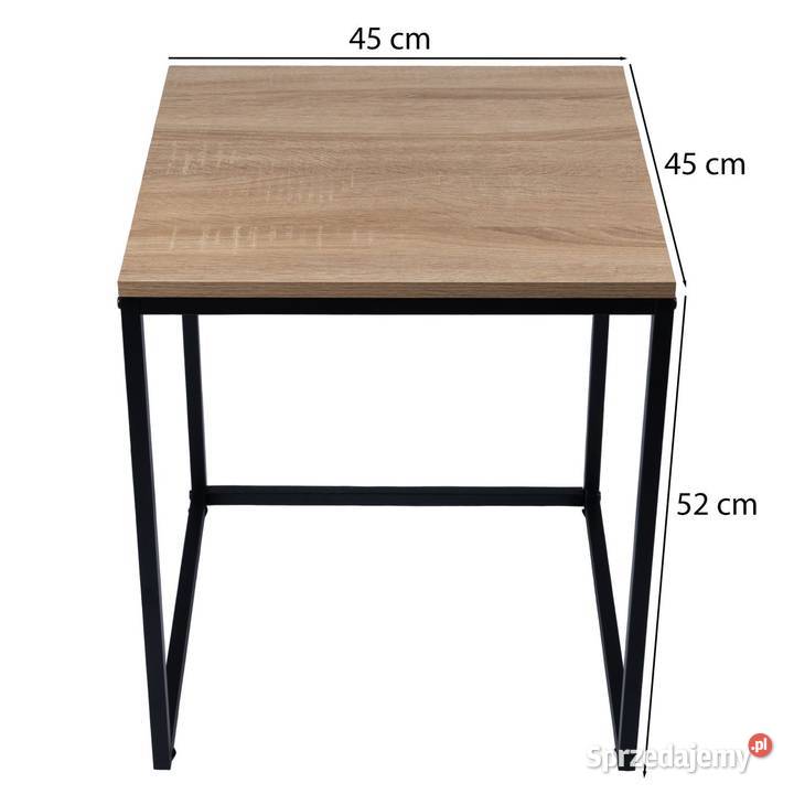 Nowoczesne stoliki kawowe kwadratowe zestaw 2w1 52cm sprzedam