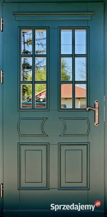 Drzwi DŁUGOSZ zewnętrzne RAL6005 zieleń mchu Kluczbork