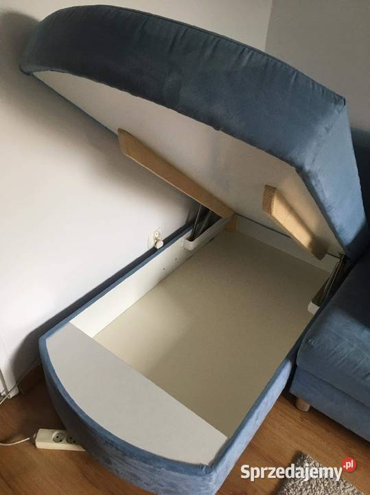 Łóżko narożne rozkładane zamsz Piaseczno