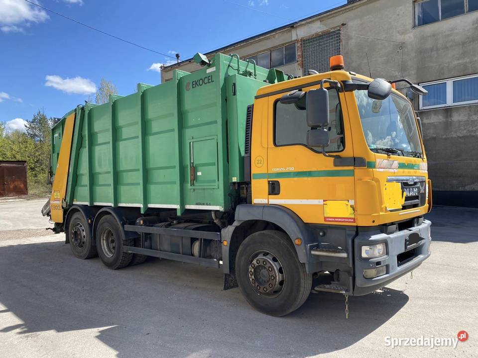 MAN TGM 26290 śmieciarka podwozie 6x2 Ekocel XLS Śmieciarki świętokrzyskie Nowiny