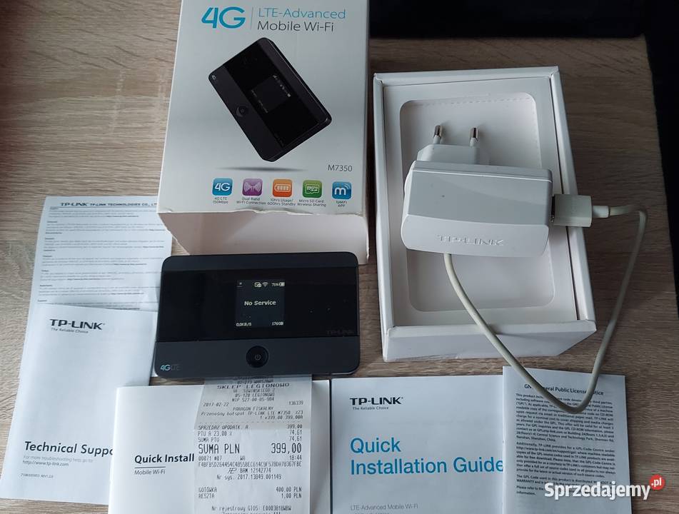 Router TpLink M 7350 4G Nowy Kolplet do 10 mazowieckie Legionowo