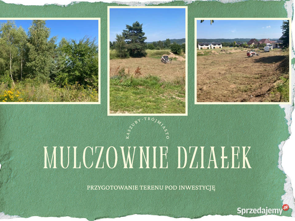 Mulczowanie nieużytków wycinka drzew i krzewów Gdańsk ogród