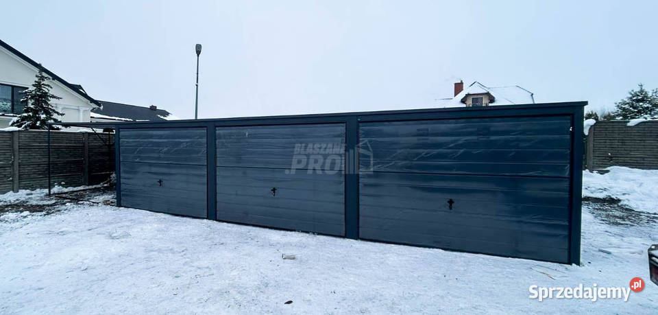 Garaż Blaszany 9x6 wiata 3x6 3x Brama uchylna Malbork