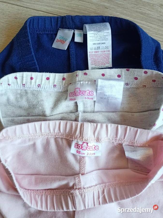 Legginsy getry dziewczęce 3pak 98 Rozmiar 98 Płock