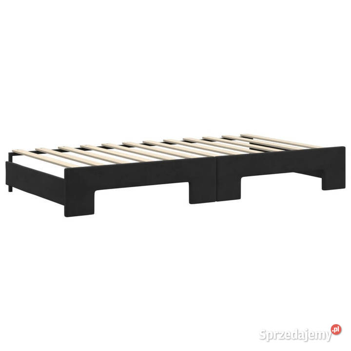 Sofa rozsuwana czarna aksamit 100x200 WM3197782 Warszawa