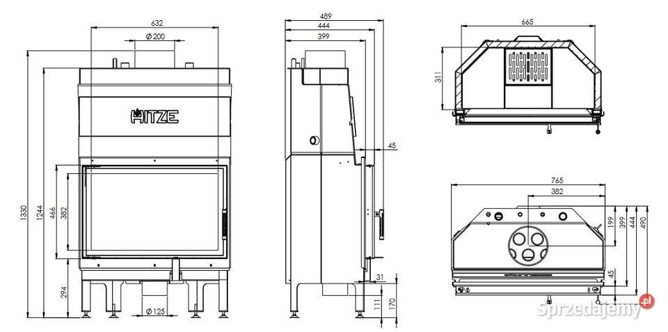 HITZE Wkład kominkowy z płaszczem wodnym ALAQS Nowy Tomyśl