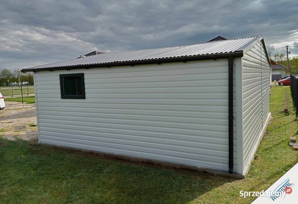 Garaż Blaszany Blaszak 7x5m Biały RAL Producenta Piotrków Trybunalski sprzedam