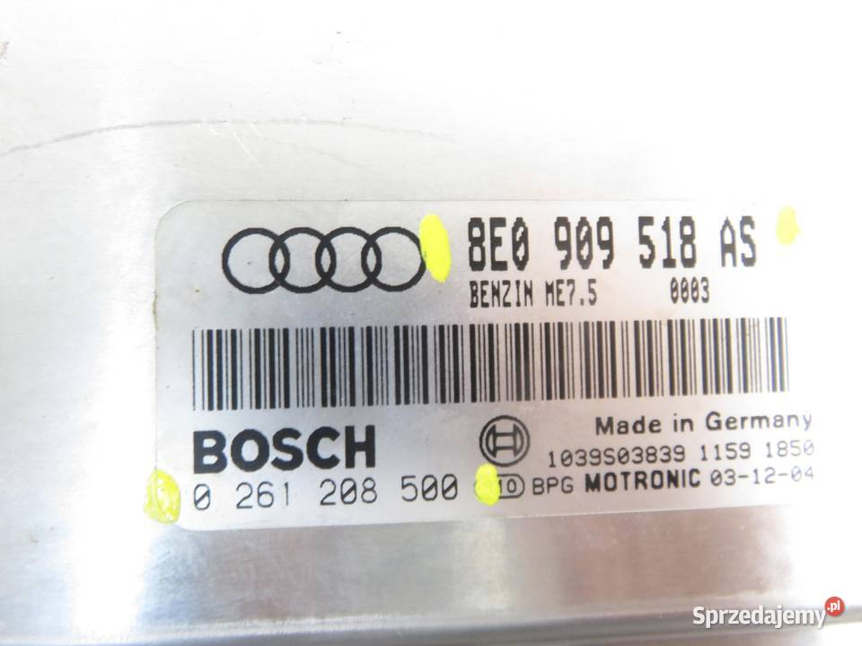 STEROWNIK AUDI A4 B6 Avant 8E5 18 T quattro BEX osobowe