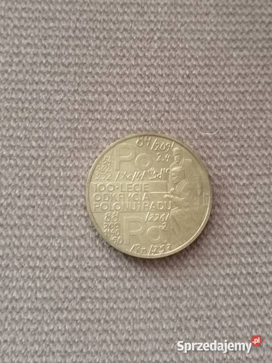 moneta 2 okolicznościowa Odkrycie Polonu i Radu Numizmatyka