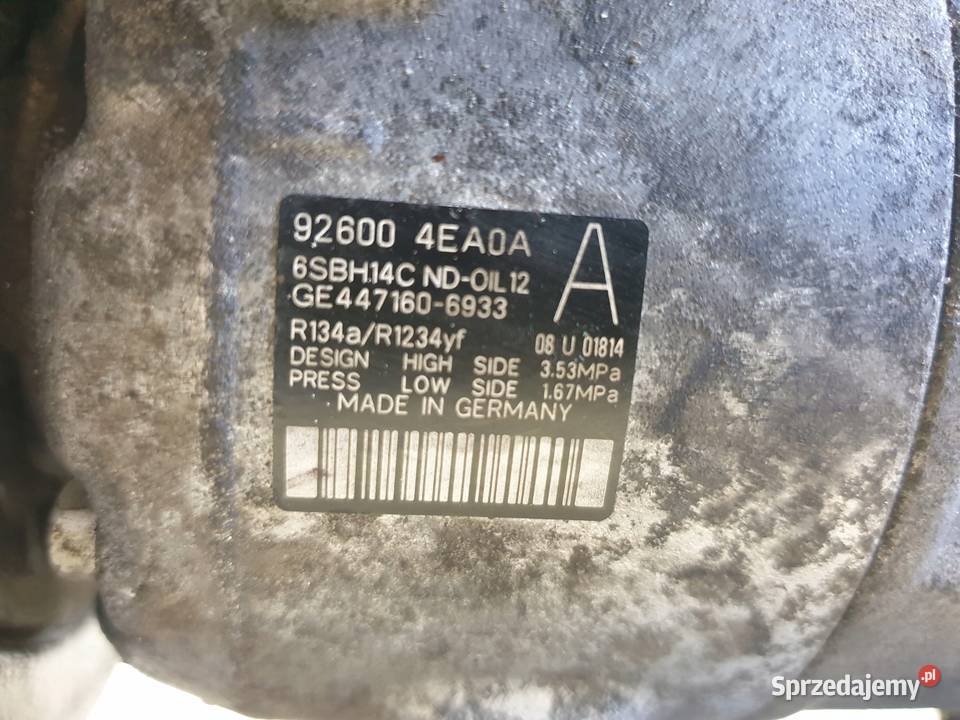SPRĘŻARKA KLIMATYZACJI Renault Talisman 15 DCI Kompresory klimatyzacji lubelskie Chełm