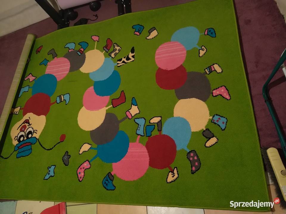 Dywan dziecięcy funky top gąsienica zielony Izdebnik