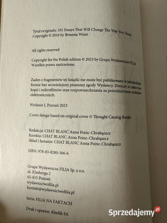 Brianna Wiest 101 lekcji które zmienią Twój ISBN 9788382805666 Poradniki, albumy i reportaże Czerwionka-Leszczyny