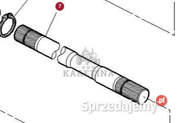 Massey Ferguson 6497 6499 Wał Odbioru Mocy WOM Jastrzębniki