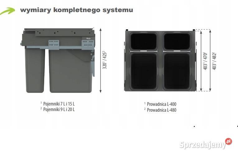 sortownik szuflada segrego pojemnik 60 h 32 l 48 Radomsko