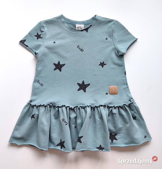 Sukienka Frilly Gwiazdki Tuss 9298 Brudny Błękit Katowice