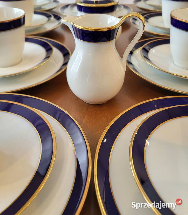 Bareuther Bawaria złotokobaltowy serwis 8 osób zachodniopomorskie Szczecin