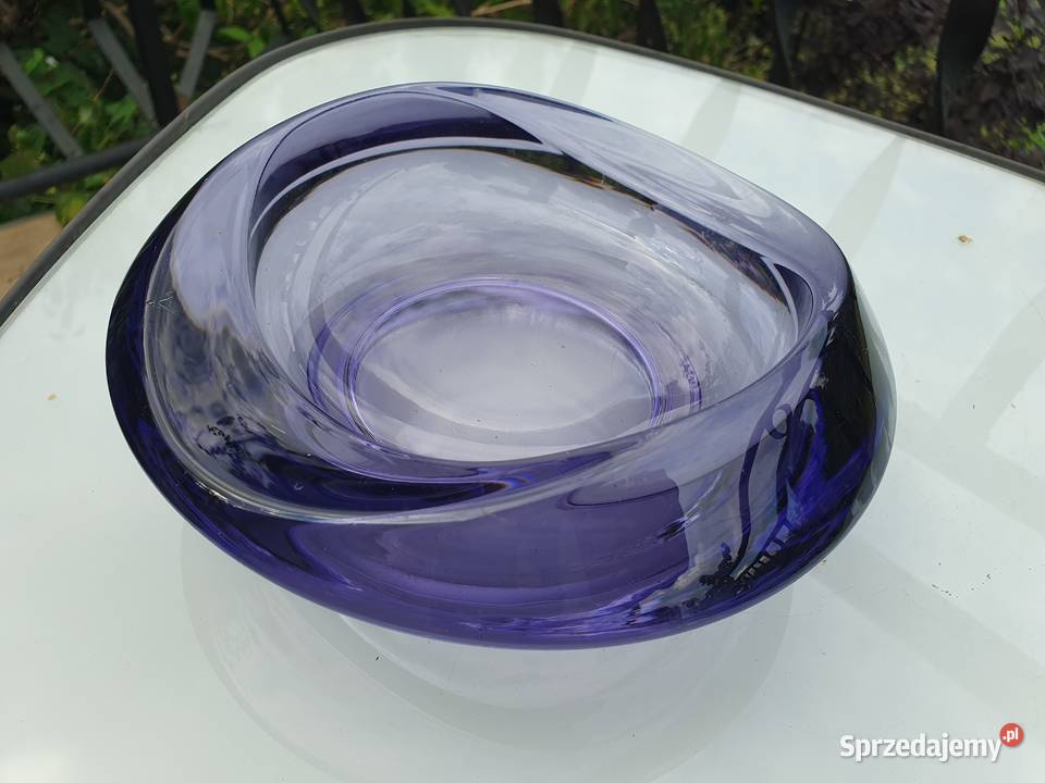Szklana patera Sklo Union czechosłowacja Myszków