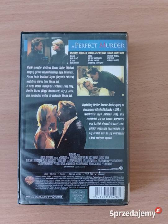 Film MORDERSTWO DOSKONAŁE na kasecie VHS M Oborniki