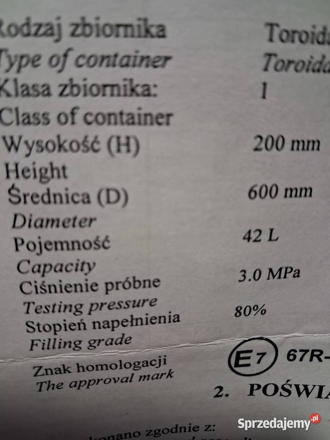 Butla lpg Ważna z zaworem Krosno