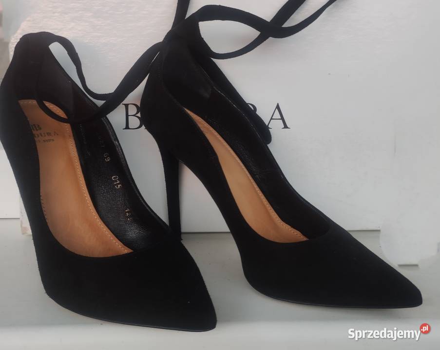 BADURA Skórzane stylowe szpilki eleganckiej lubelskie