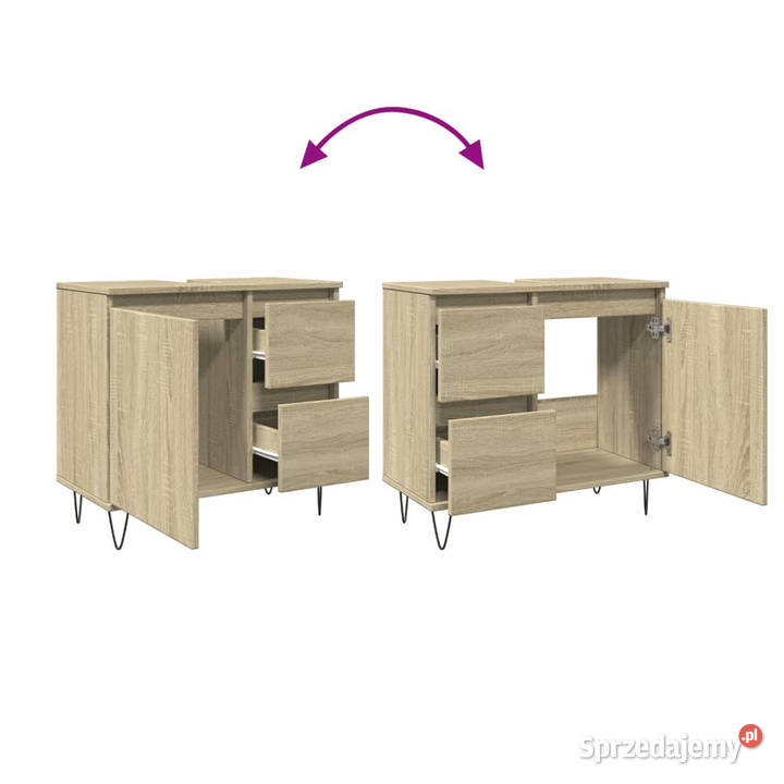 Szafka łazienkowa dąb sonoma 65x33x60 WM849677 mazowieckie