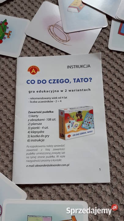 gra edukacyjna Co do czego tato 4 lata+ małopolskie Kraków sprzedam